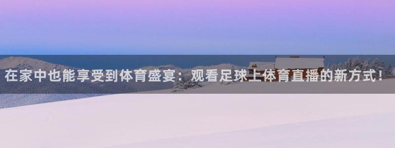在家中也能享受到体育盛宴：观看足球上体育直播的新方式！